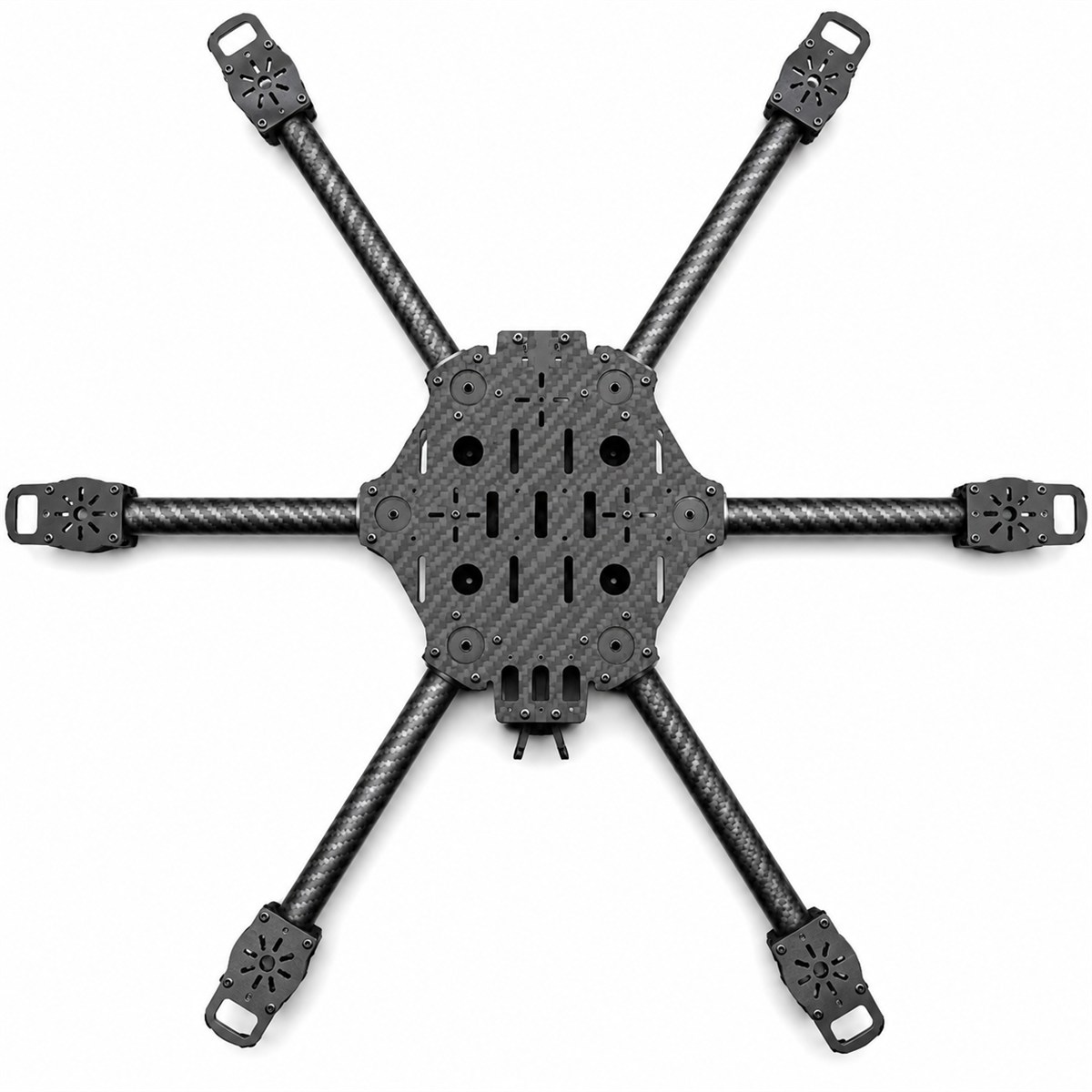 Carbon fiber hexacopter drone frame