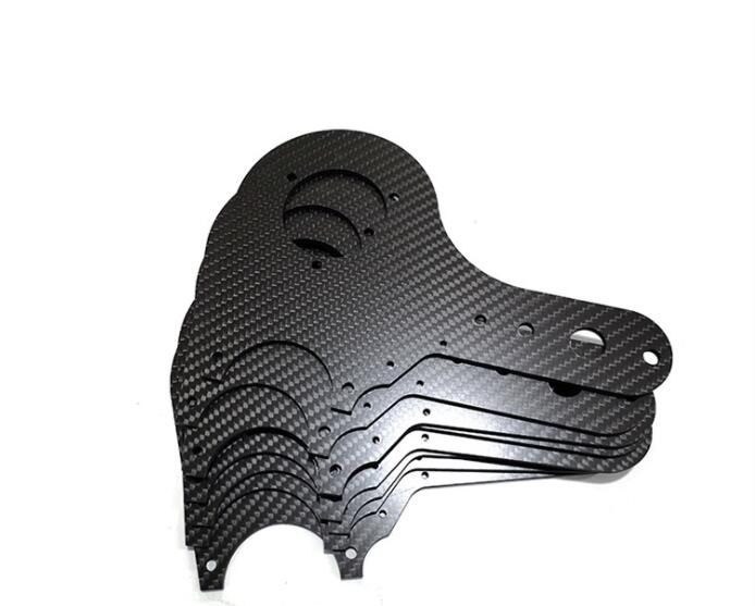 Custom CNC-machined carbon fiber component