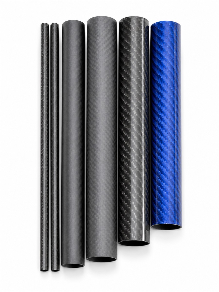 Carbon fiber tubes in multiple sizes